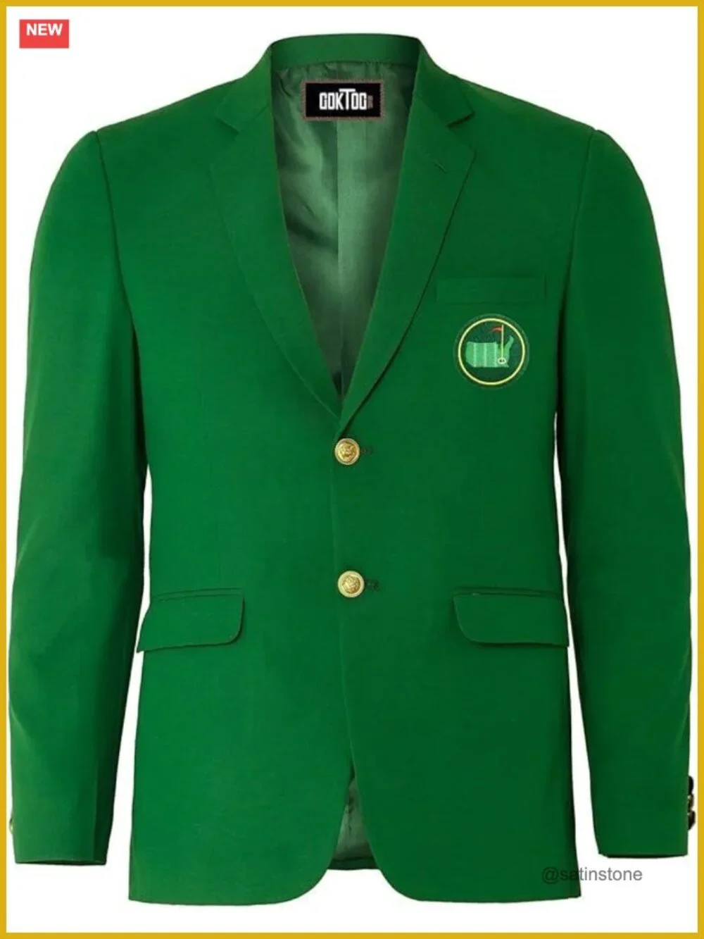 Men's Golf Sport Coat Blazer Cotton Notch Lapel Two Button